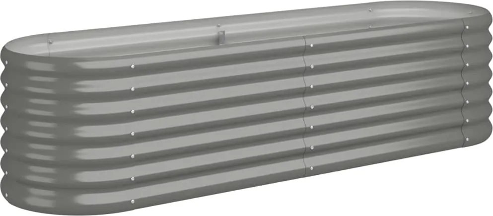 vidaXL szürke horganyzott acél kerti magaságyás 152x40x36 cm