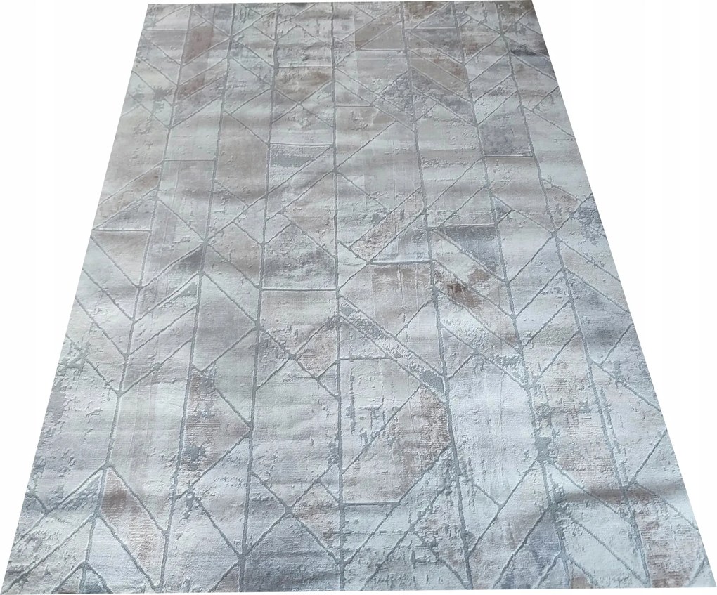 Plüss szőnyeg nappaliba,bézs-szürke 60x120cm