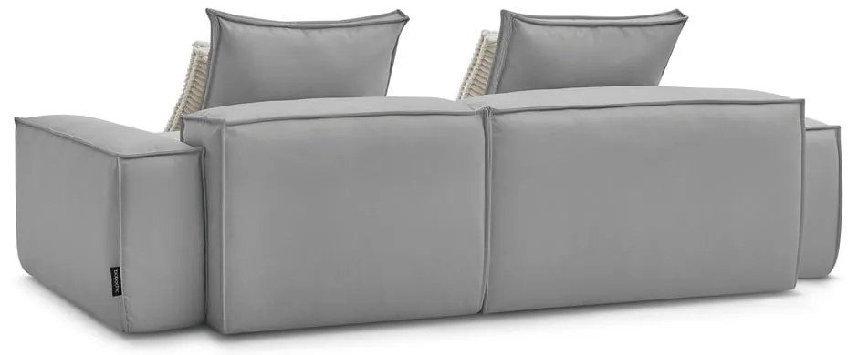 Világosszürke bőrutánzat sarokkanapé (variálható) Boheme – Bobochic Paris