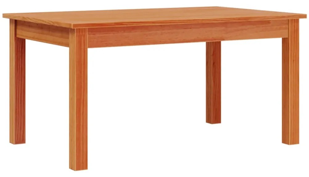 viaszbarna tömör fenyőfa dohányzóasztal 80 x 50 x 40 cm