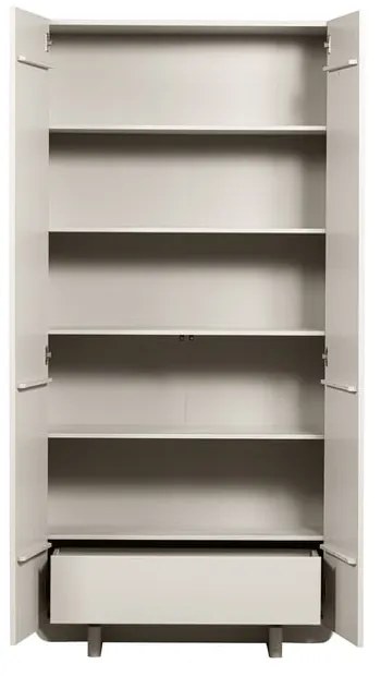 Krémszínű borovi fenyő moduláris szekrény 101x210 cm Basu – WOOOD