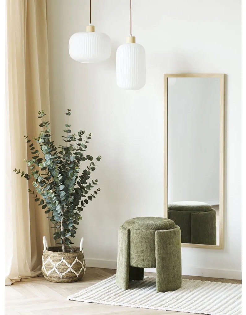 Scottsdale fali tükör fa kerettel, natúr, 45x110 cm