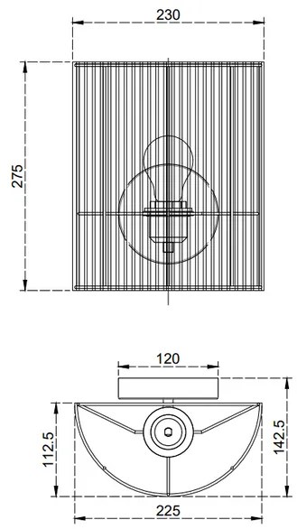 Lámpa Fali lámpatest  FORESTO 3, 6144, AC220-240V, 50/60Hz, 1*E27, max.40W, fekete