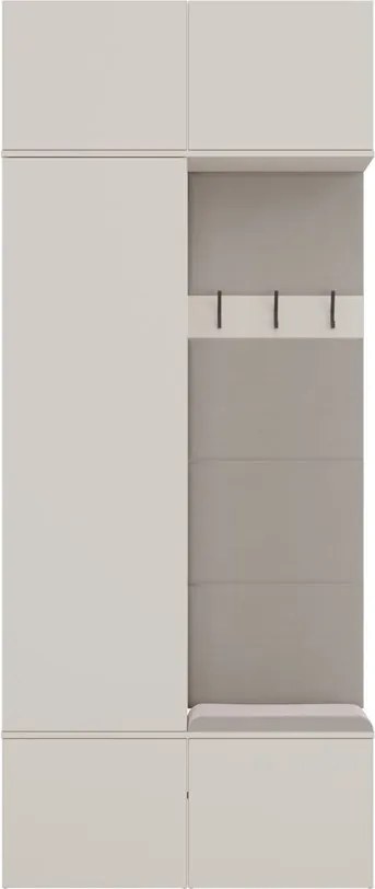 HAGA II 1SZ1W előszobafal, 100x238x35 cm, kasmír