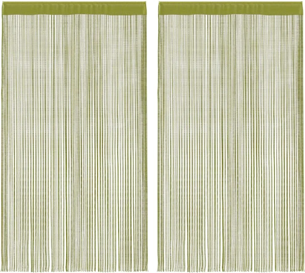 vidaXL 2 db zöld zsinórfüggöny 100 x 250 cm