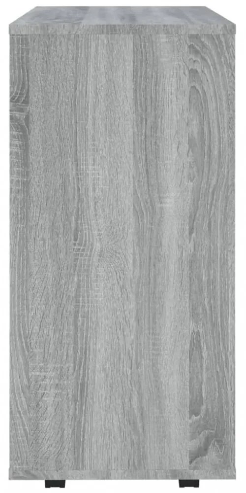 szürke sonoma színű szerelt fa kerekes szekrény 60 x 35 x 75 cm