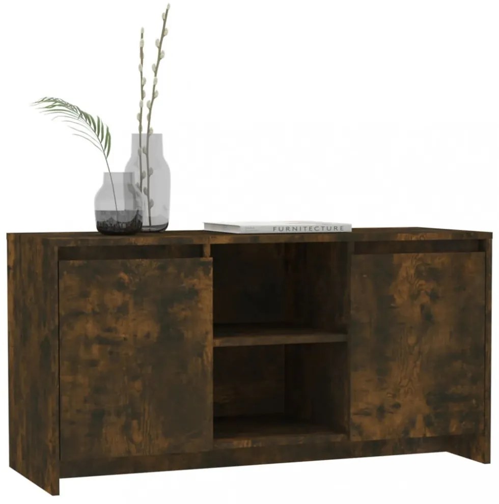 füstös tölgy színű szerelt fa TV-szekrény 102x37,5x52,5 cm