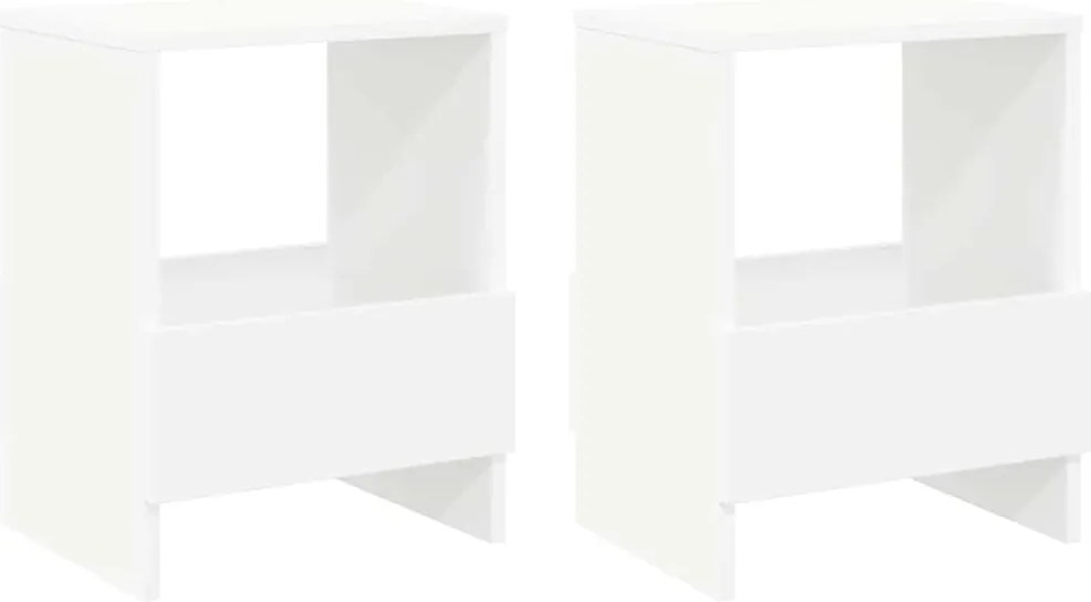 vidaXL Magazin állvány 2 pcs Fehér 35 x 30 x 45 cm