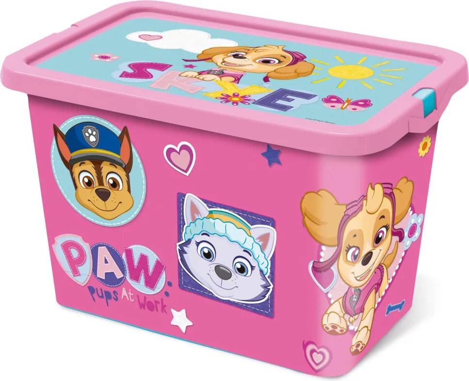 Mancs Őrjárat Girl Pinky műanyag tároló doboz 7 L