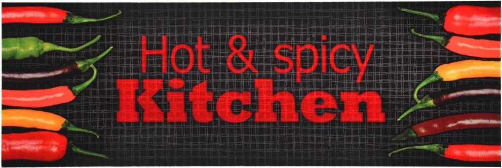 vidaXL "Hot & Spicy" mintájú mosható konyhaszőnyeg 60 x 300 cm