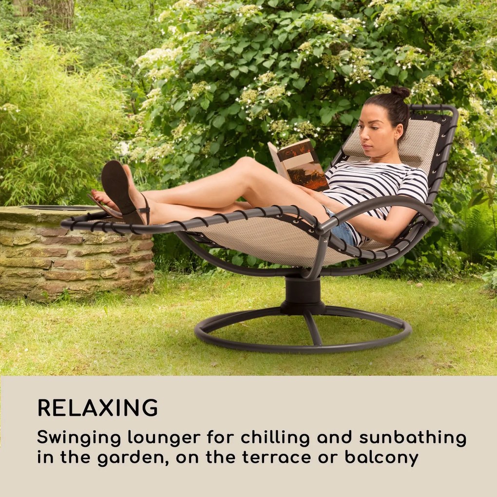 Blumfeldt The Chiller, hintaágy, 77x85x173 cm, 360 Comfort, ComfortMesh, bézs