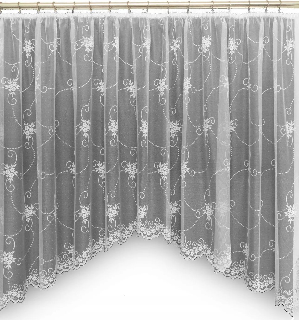 Mg Függöny 4310 Fehér Ív 350X160 kész szalaggal