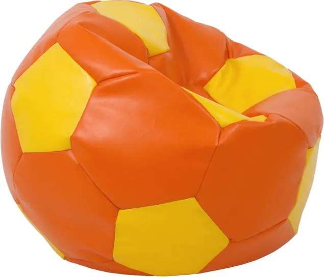 Baby Ball babzsákfotel - műbőr - narancssárga/sárga - 70 liter R
