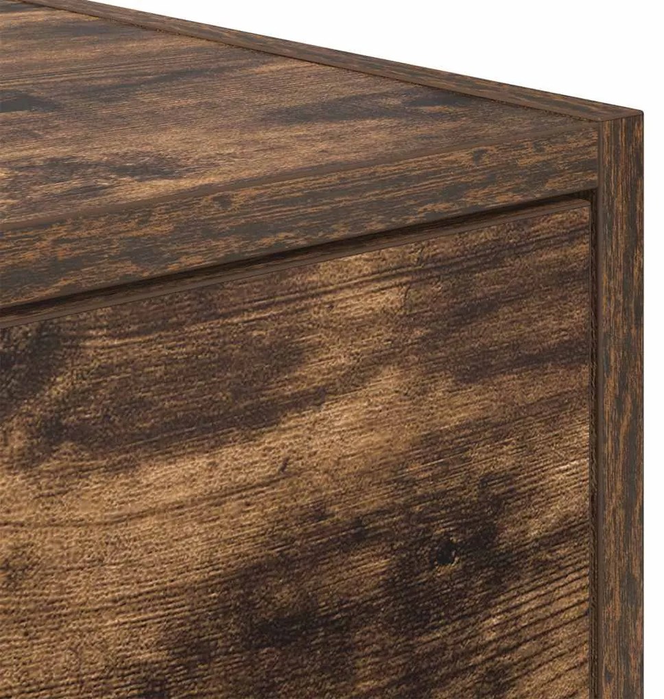 füstös tölgy színű szerelt fa TV-szekrény 80x31x25,5 cm