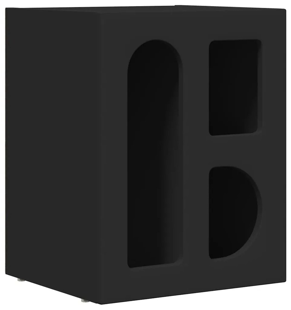 vidaXL Éjjeli asztal 2 pcs Fekete 40 x 35 x 50 cm Faanyag