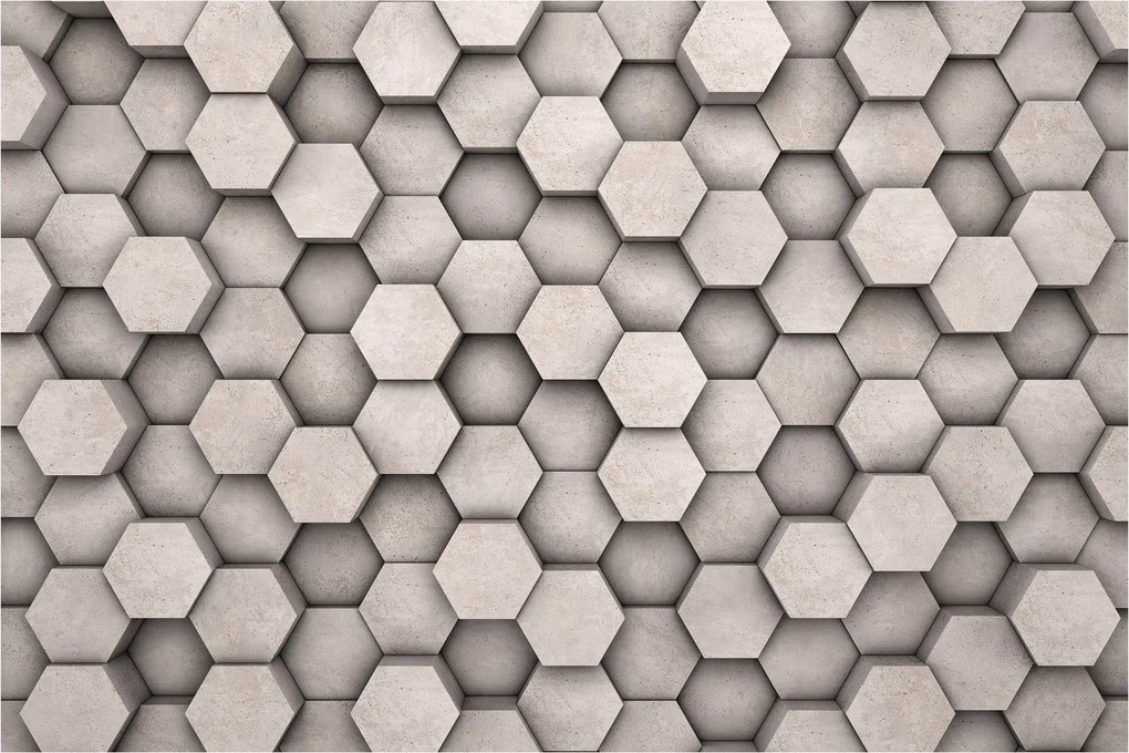 Kép - Hatszögek beton kivitelben (90x60 cm)