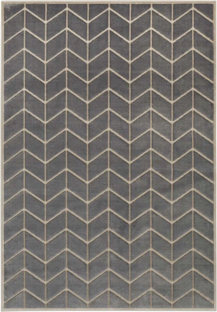 Szürke 3D viszkóz szőnyeg 120x170cm