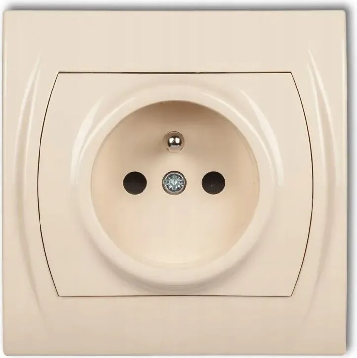 1LGP-1z Bézs elektromos aljzat földelt Logo Karlik