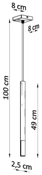 Sollux SL.0885 - Csillár zsinóron MOSAIC 1xG9/12W/230V fekete/króm