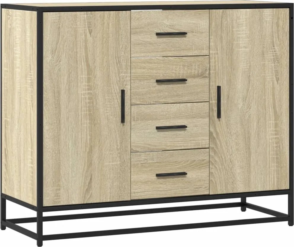 vidaXL sonoma tölgy színű szerelt fa tálalóasztal 92 x 35 x 76 cm