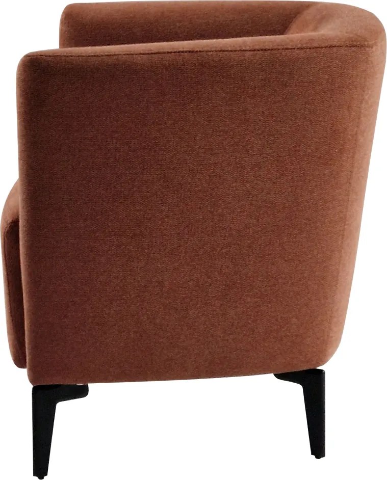 Design fotel, terrakotta/fekete, KAPY