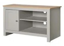 Szürke-natúr színű TV-állvány tölgyfa dekorral 95x58 cm Emerald – Støraa