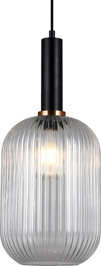 Italux glamour modern függeszték antiola fekete átlátszó itxpnd-5588-1l-bkcl