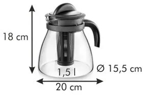 Tescoma MONTE CARLO teáskanna 1,5 l,  antracit