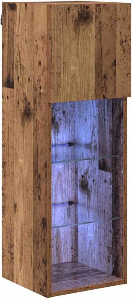 vidaXL Falsítható TV Szekrény Öreg fa 30,5 x 30 x 90 cm Faanyag