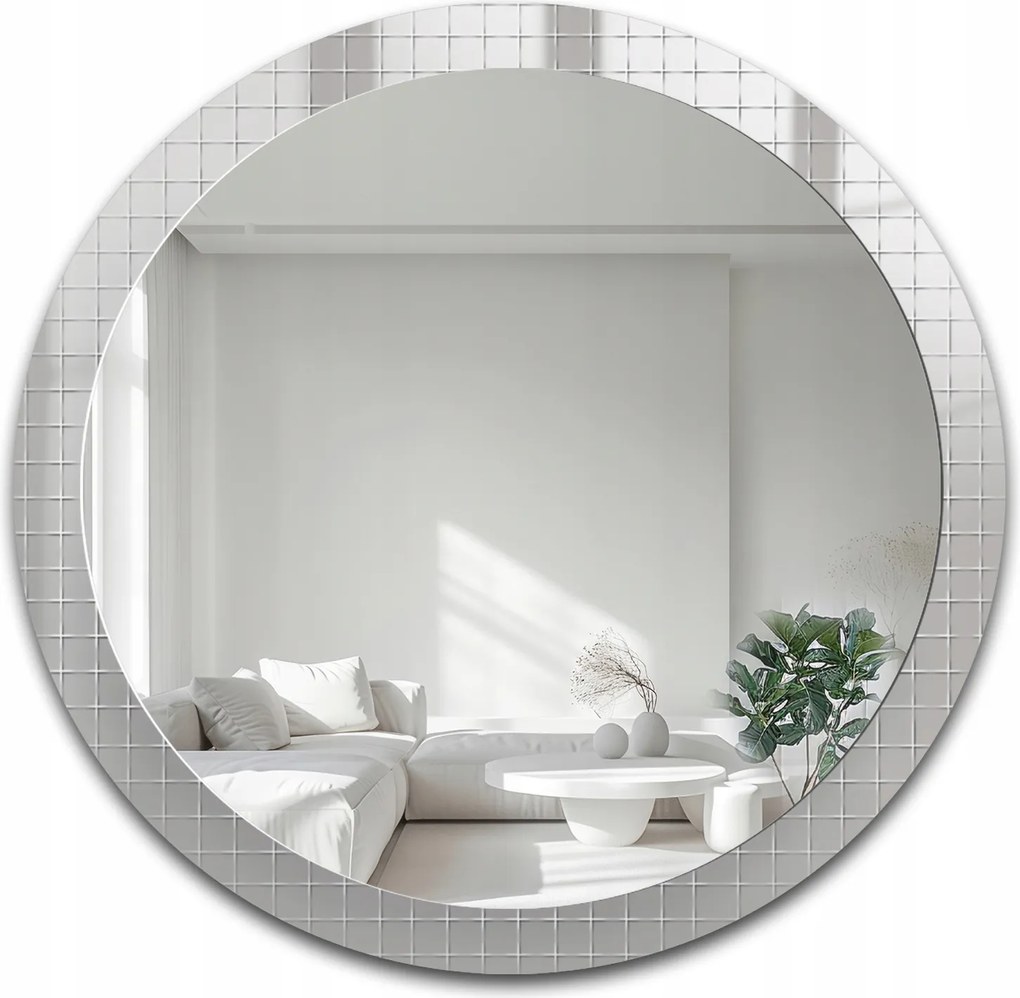 Kerek tükör díszüvegen Luxora Frosted FI90