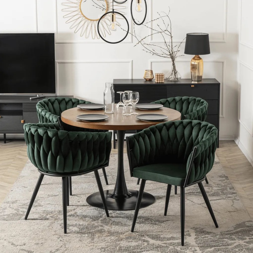 Zöld Bársony Étkezőszék ELENA
