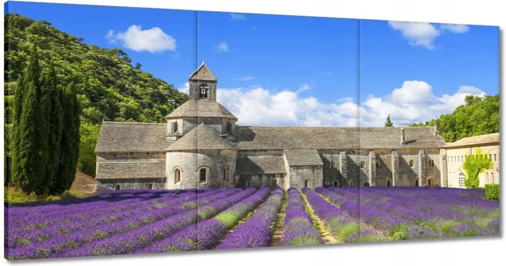 Vászonkép 60x30 Francia Provence és levendula