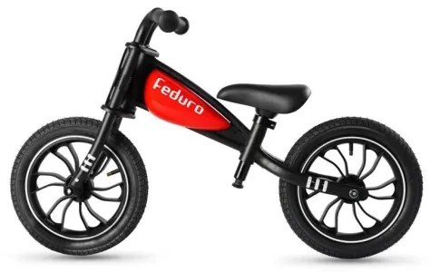 QPlay - Tolós bicikli FEDURO fekete/piros