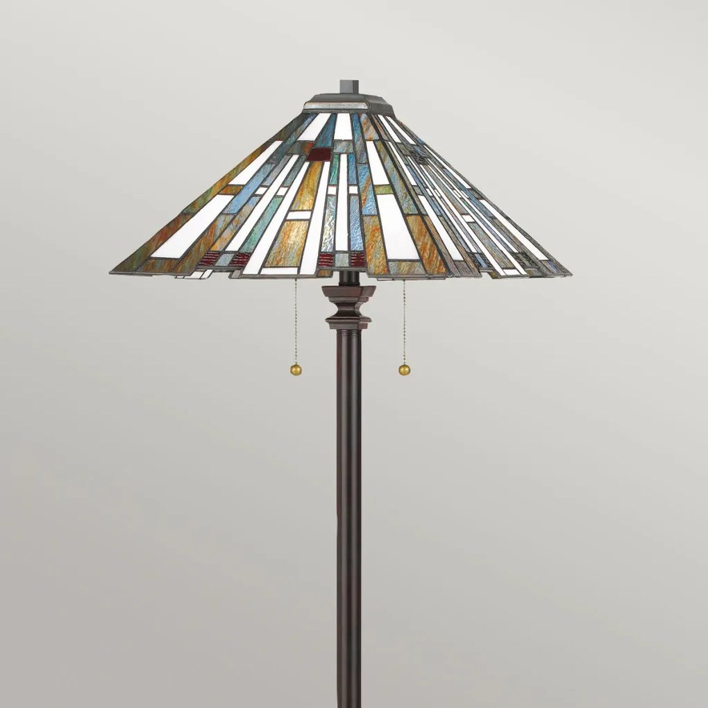 Quoizel Maybeck QZ-MAYBECK-FL Tiffany Állólámpa 2x60W/E27