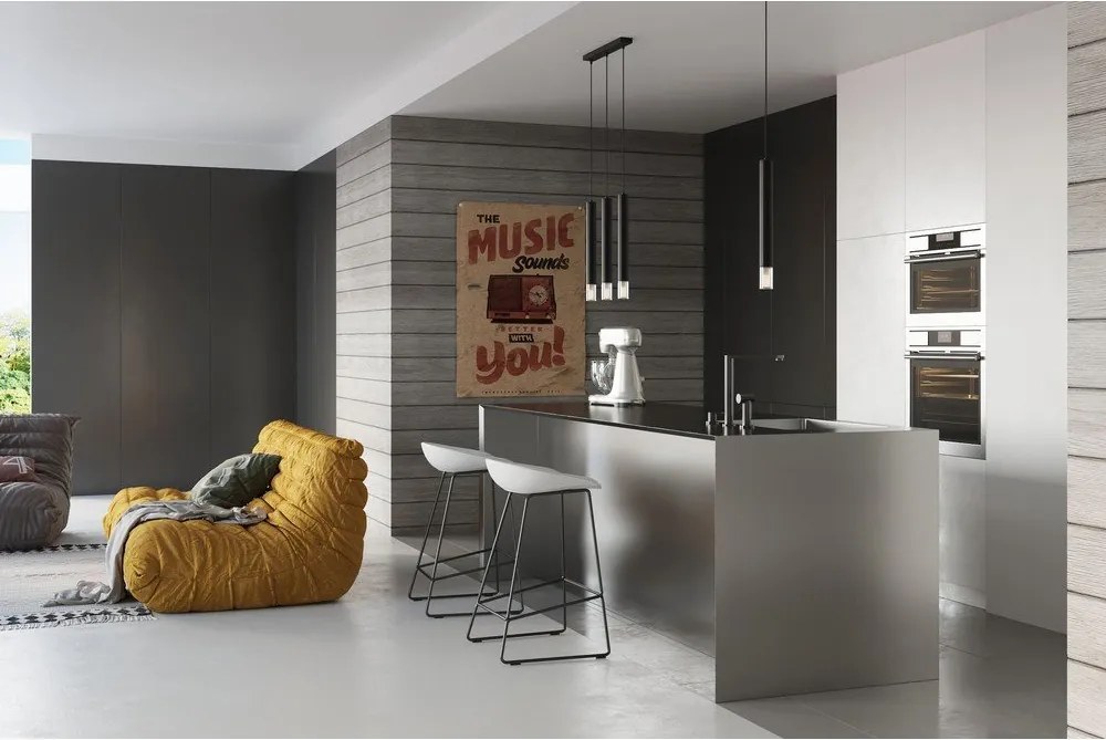 Fekete fém függőlámpa ø 8 cm Vittoria – Sollux