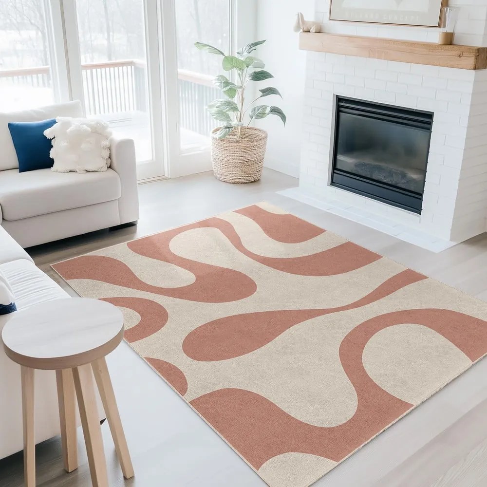 Rózsaszín mosható futószőnyeg 80x200 cm Strawberry Latte – Mila Home