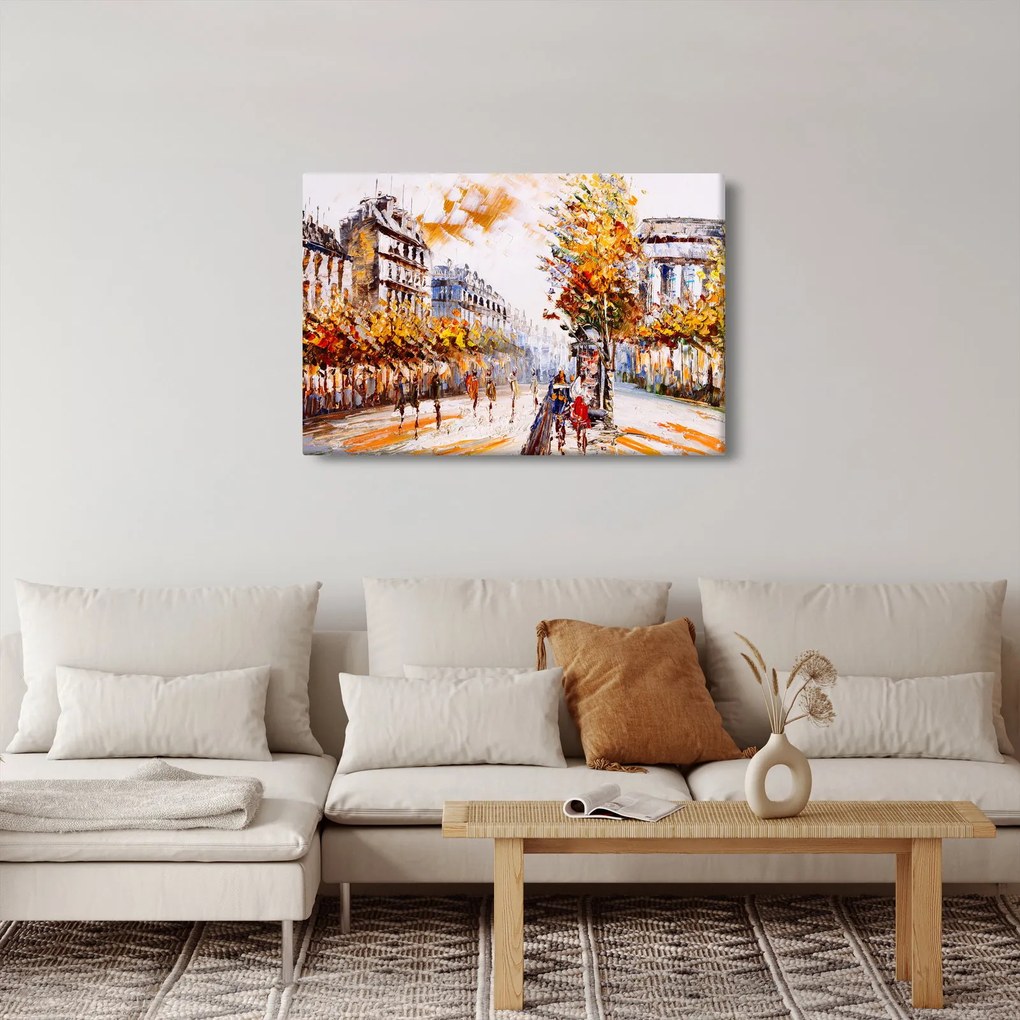 Kép - Utca Párizsban (90x60 cm)