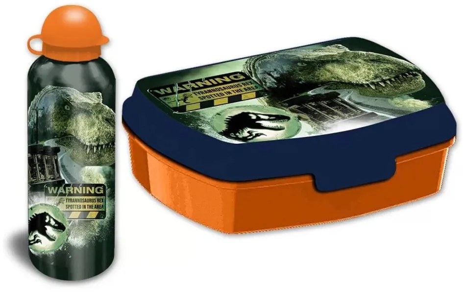 Jurassic World Dominion szendvicsdoboz + alumínium kulacs szett