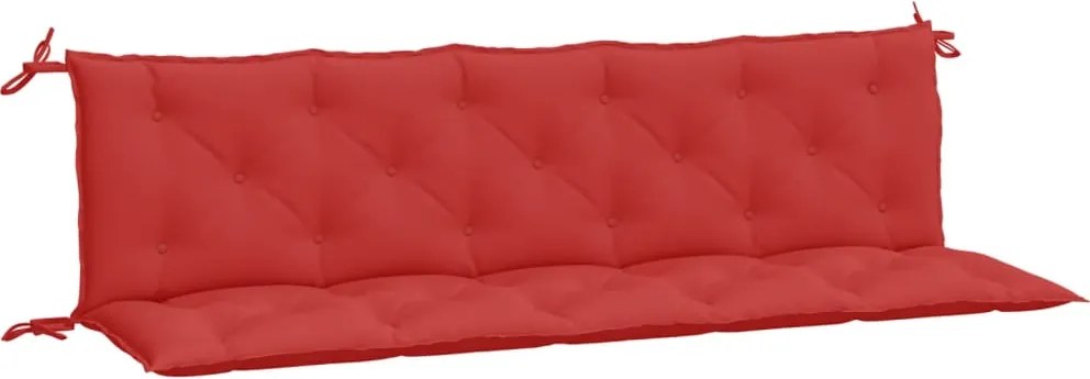 vidaXL 2 db piros oxford szövet kerti padpárna 180 x 50 x 7 cm