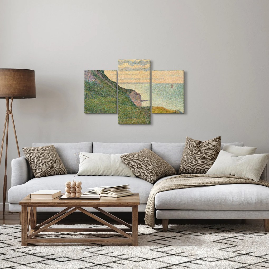 Kép - Georges Seurat, Seascape at Port-en-Bessin, Normandy, reprodukciók (90x60 cm)
