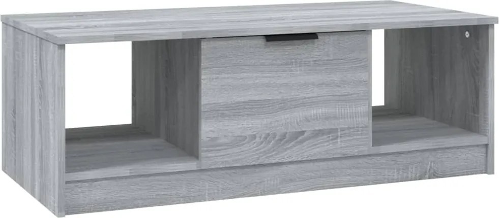 vidaXL szürke sonoma színű szerelt fa dohányzóasztal 102 x 50 x 36 cm