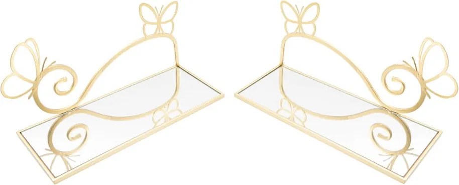 Aranyszínű éjjeliszekrény Butterfly – Mauro Ferretti