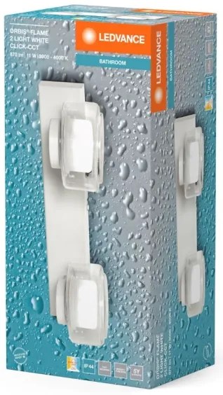 Ledvance -LED Fürdőszobai fali lámpa ORBIS FLAME 2xLED/5,5W/230V IP44 fehér