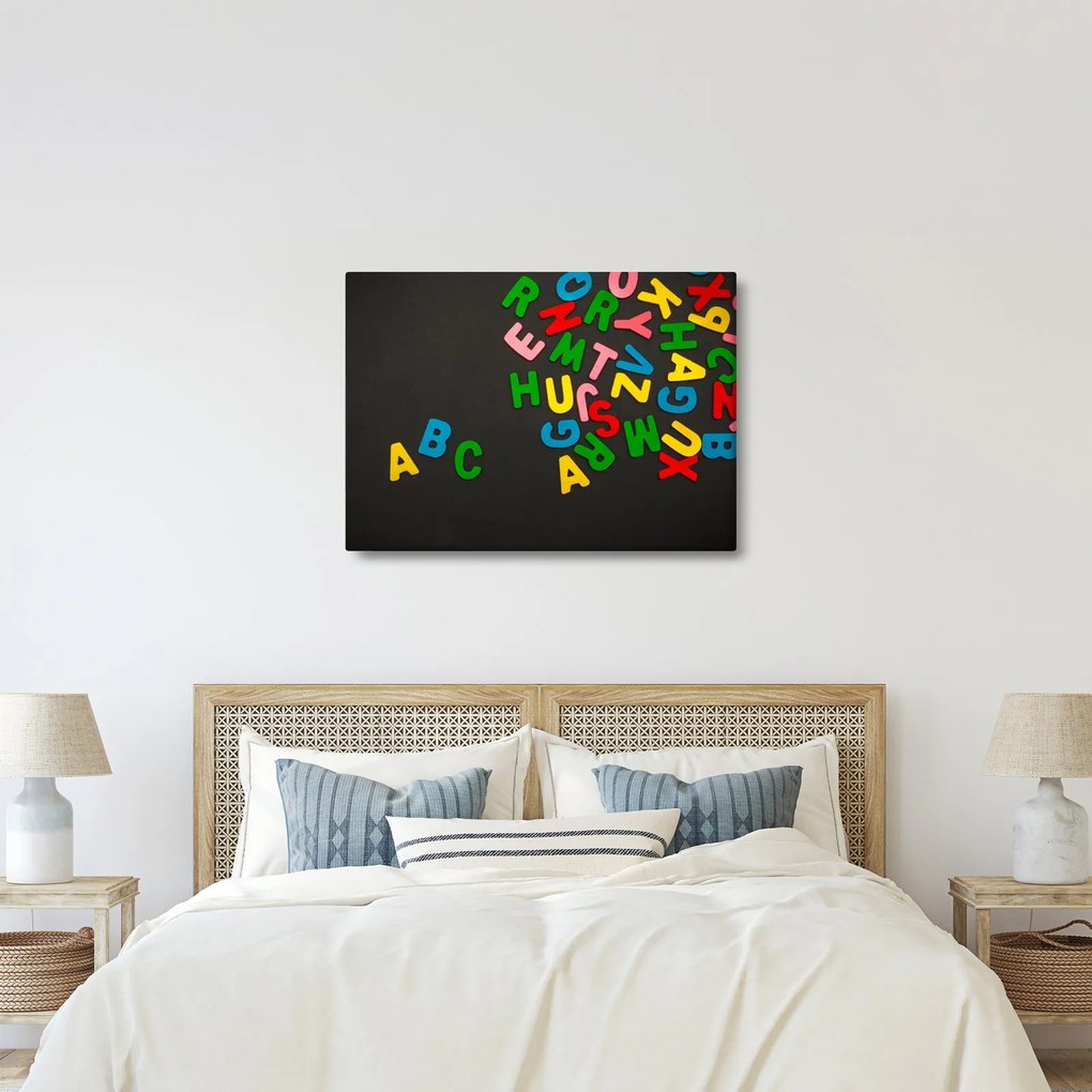 Kép - színes betűk (70x50 cm)