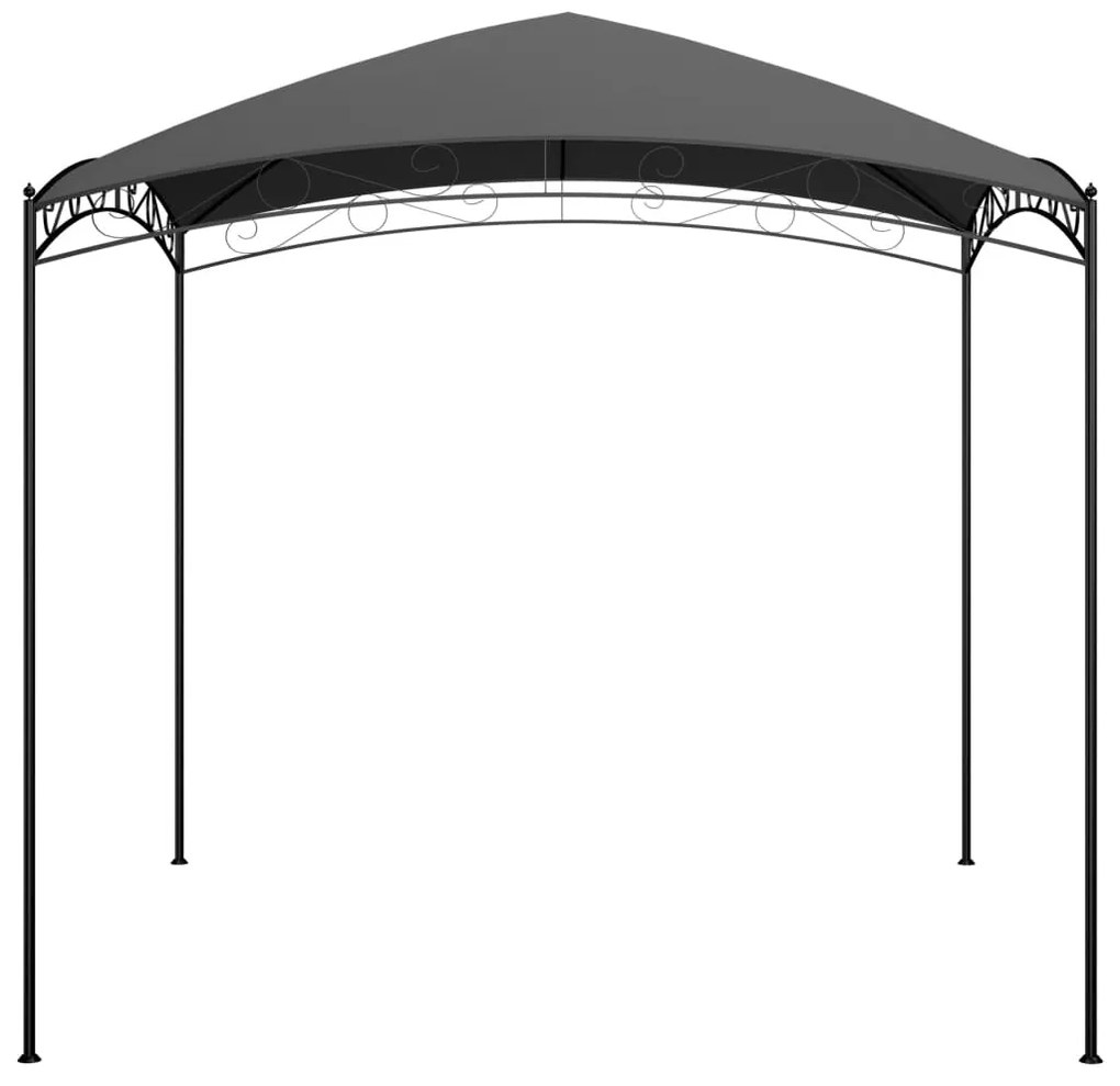 Antracitszürke pavilon 3 x 3 x 2,65 m 180 g/m²