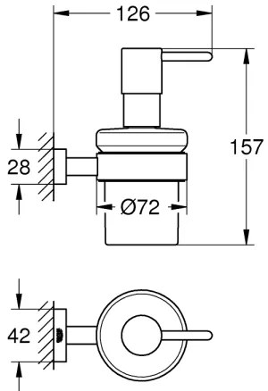 GROHE 40756001 - ESSENTIALS CUBE folyékony szappanadagoló, 160 ml, fényes króm