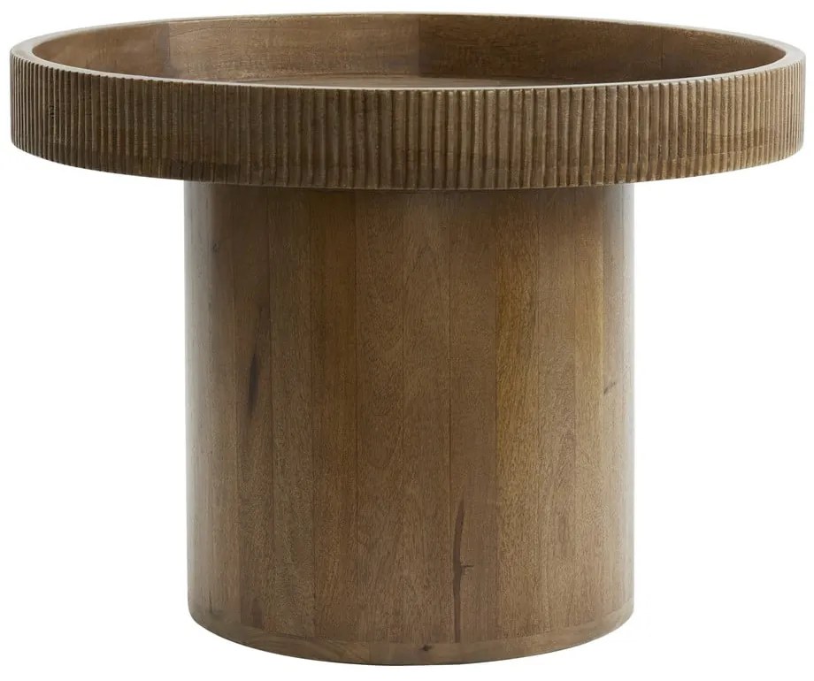 Mangófa kerek tárolóasztal ø 60 cm Kalomo – Light &amp; Living