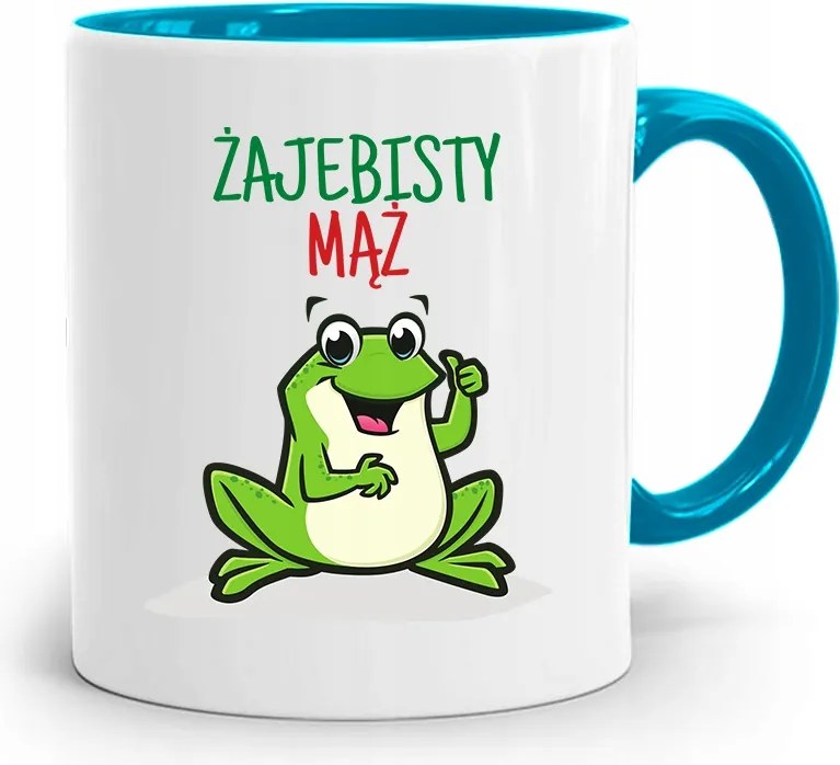 Kék Bögre Fiúnak Békás Férj nyomott mintával, fényképpel