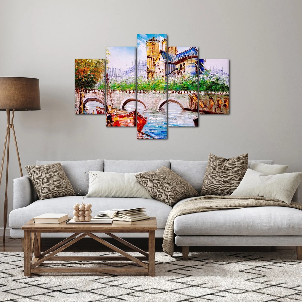 Kép - Olajfestmény a városról (150x105 cm)