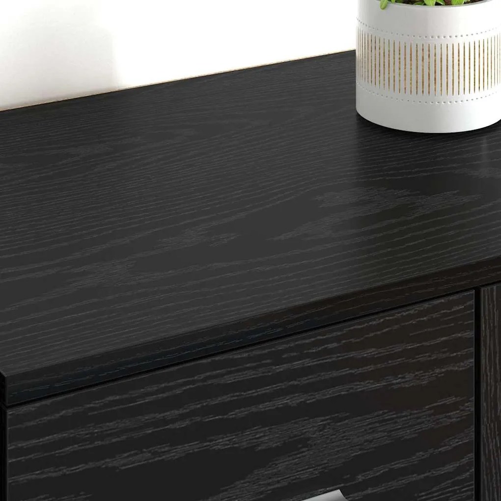 Oldalszekrények Corona 2 pcs Fekete tölgy 59 x 39 x 80 cm